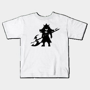 Dragon Knight minimal silhouette white Kids T-Shirt